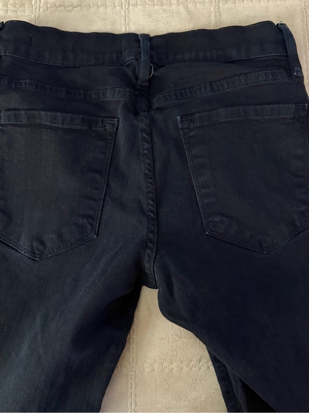 FRAME jeans Le Skinny de Jeanne size 26 Film Noir Black Stretch Skinny Made USA - Picture 2 of 10